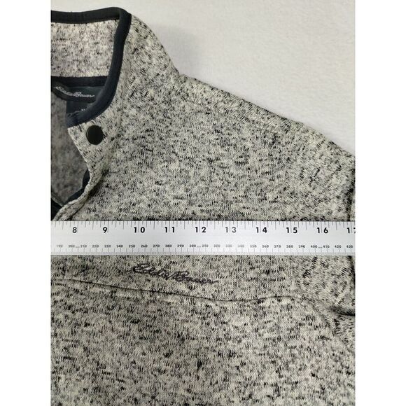 Eddie Bauer Radiator Fleece Mens Medium Gray Gorpcore Outdoors Snap Front Hiking - Picture 9 of 14